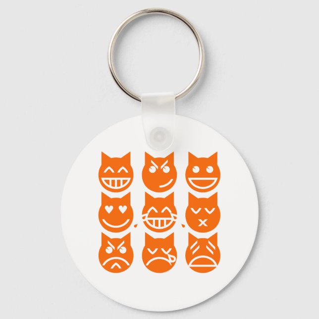 Die 9 Leben der Emoji-Katze Schlüsselanhänger (Vorderseite)