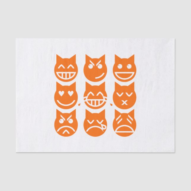 Die 9 Leben der Emoji-Katze Seidenpapier (Vorderseite)