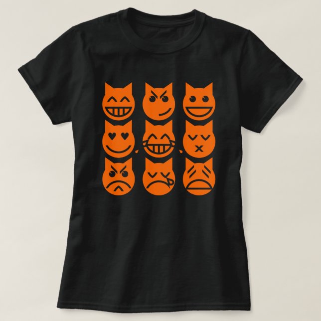 Die 9 Leben der Emoji-Katze T-Shirt (Design vorne)