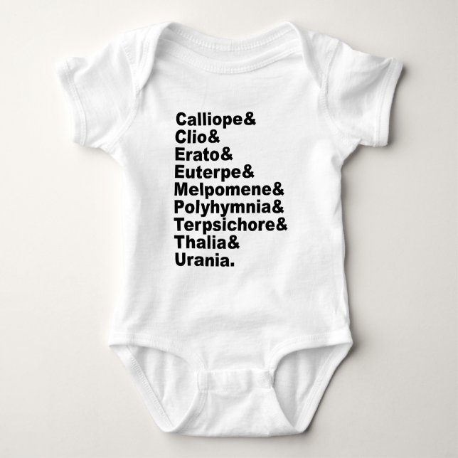 Die 9 Mäuse, die von der griechischen Mythologie p Baby Strampler (Vorderseite)