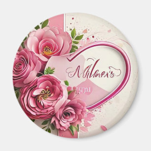 Die Abbildung zeigt eine lebendige blaue Babyparty Magnet