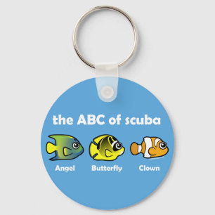 Die ABC von Scuba Schlüsselanhänger