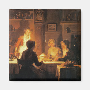 Die Abends-Mahlzeit, c.1900 (Öl auf Leinwand) Magnet