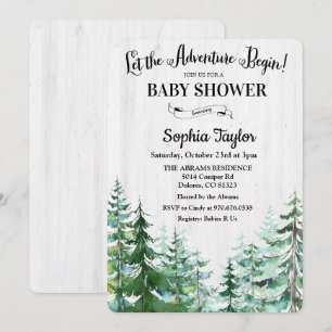 Die Abenteuer Beginnen Baby Shower Einladung
