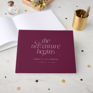 Die Abenteuer Beginnen Cranberry Hochzeit Gästebuch