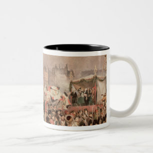 Die Abfahrt der Freiwilligen 1792 Zweifarbige Tasse