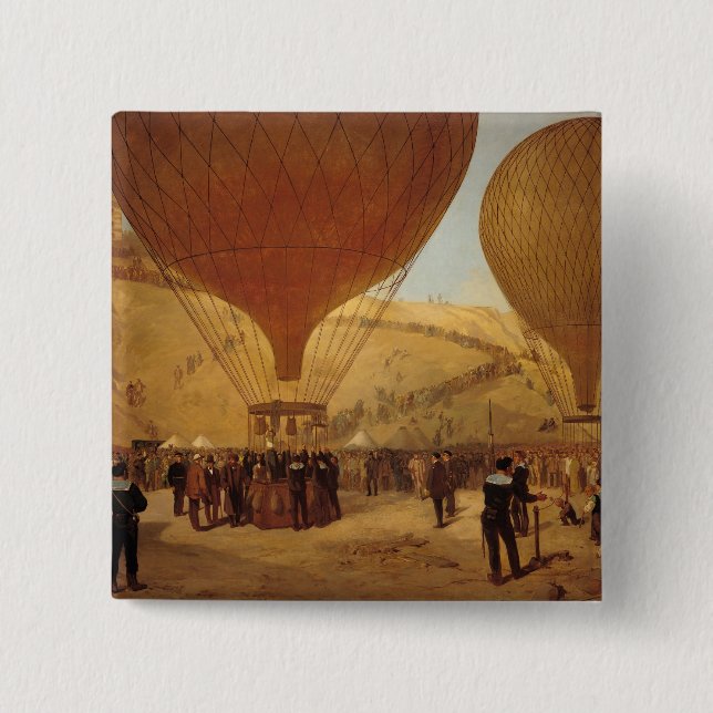 Die Abfahrt von Leon Michel Gambetta Button (Vorderseite)