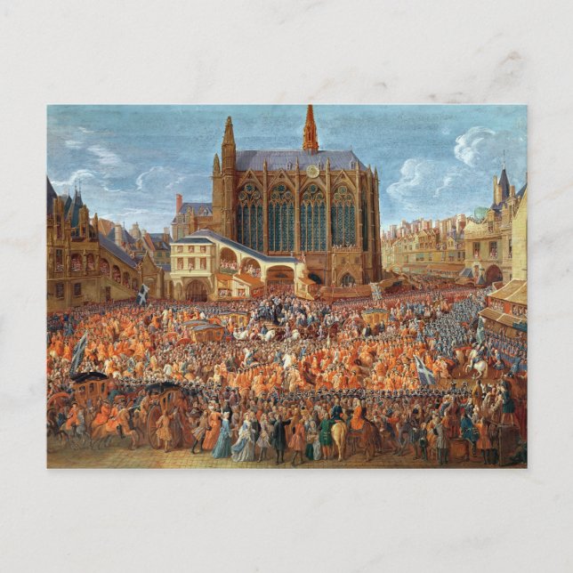 Die Abfahrt von Louis XV Postkarte (Vorderseite)