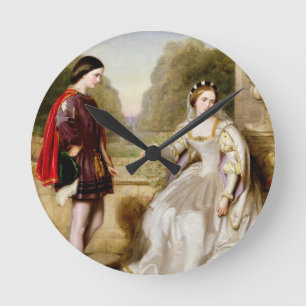 Die Ablehnung (Öl auf Leinwand) Runde Wanduhr