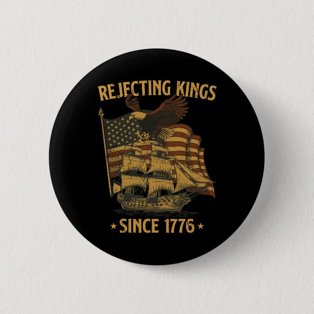 Die Ablehnung von Königen seit 1776 Byld Eagle Pat Button (Vorderseite)