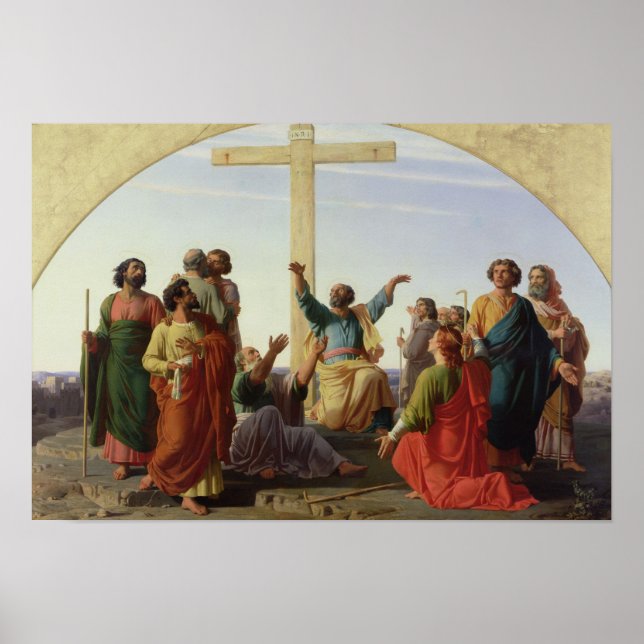 Die Abreise der Apostel, 1845 Poster (Vorne)