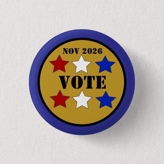 Die Abstimmung 2026 Button (Vorderseite)
