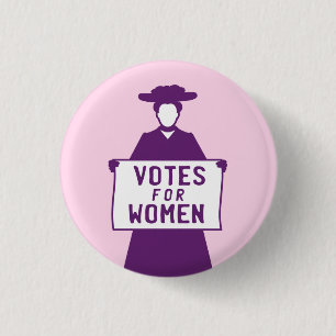 Die Abstimmung für Frauen Suffragette Button