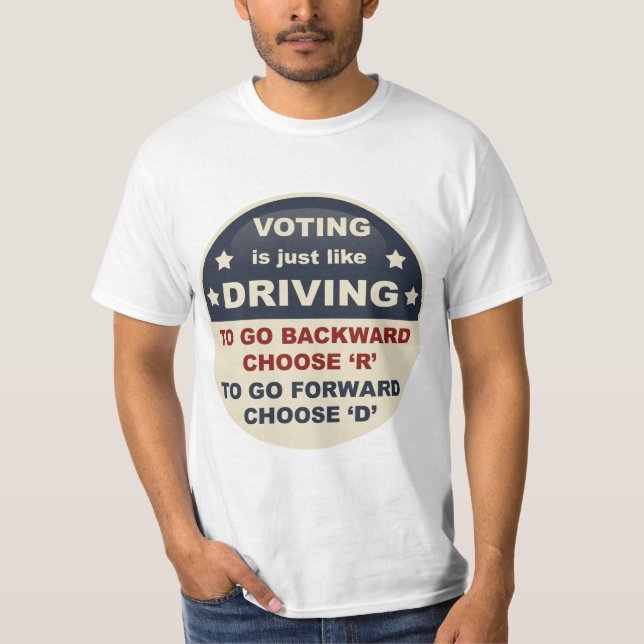 Die Abstimmung ist gerade wie das Fahren T-Shirt (Vorderseite)