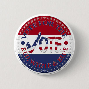Die Abstimmung über den Roten, Weißen Blau USA Kar Button