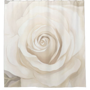 Die abstrakte Blume ist in Aquarellweiß. Duschvorhang