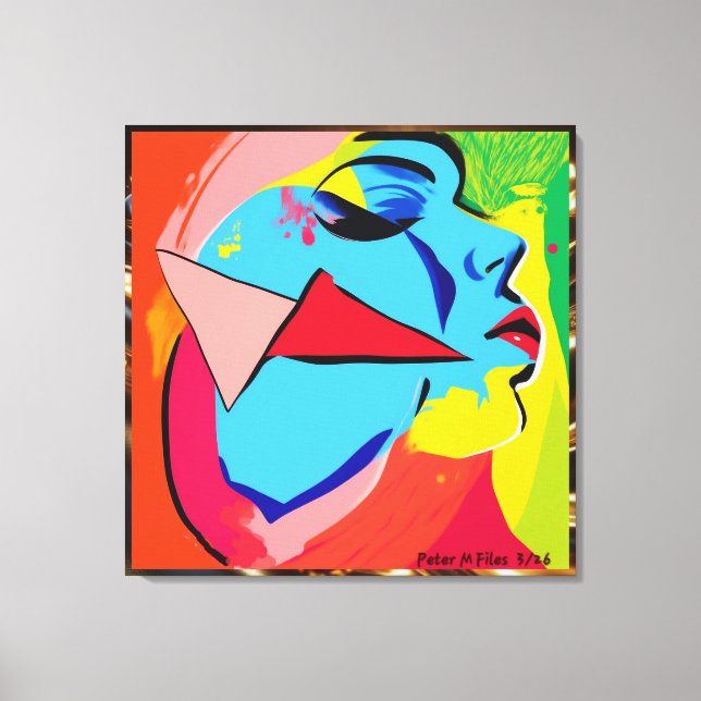 Die Abstrakte Muse Stretched Canvas Print Leinwanddruck (Vorderseite)