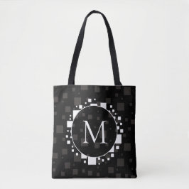 Die Abstrakten Quadrate der modernen weißen, graue Tasche