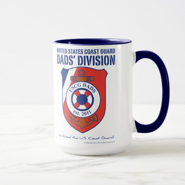Die Abteilung USCG Väter 15 Unze-Wecker-Tasse Tasse (Rechts)
