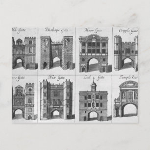 Die acht Tore der Londoner City Postkarte