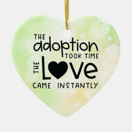 Die Adoption brauchte Zeit, bis die Liebe sofort k Keramik Ornament