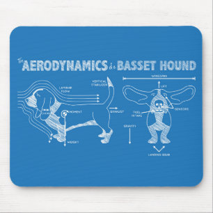 Die Aerodynamik eines Basset Hounds Mousepad