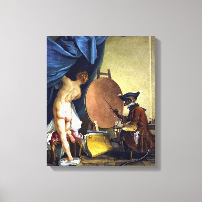 Die Affenmalerin Leinwanddruck (Vorderseite)