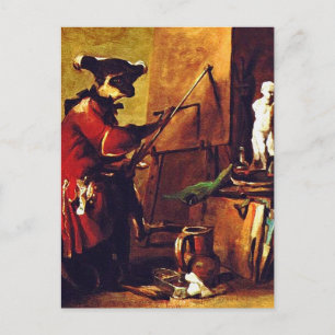 Die Affenmalerin Postkarte