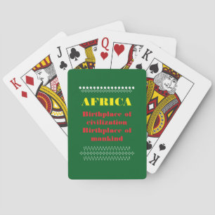 Die Afrikaner waren die ersten, die die Erde ginge Spielkarten