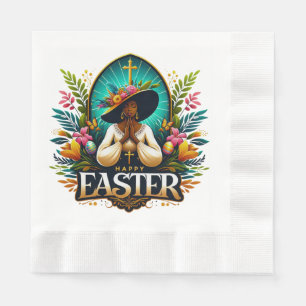 Die Afrikanische Amerikanerin zu einem religiösen Serviette