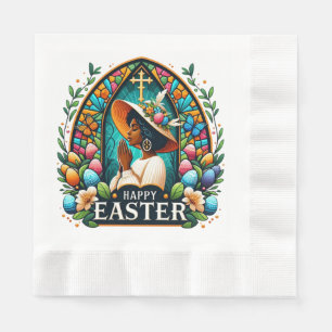 Die Afrikanische Amerikanerin zu einem religiösen Serviette