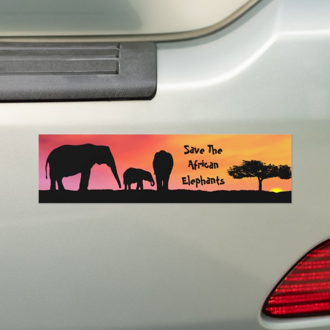 Die afrikanischen Elefanten gerettet Autoaufkleber (Auf Auto)
