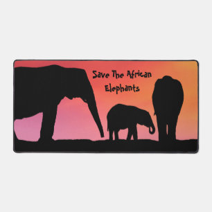 Die afrikanischen Elefanten gerettet Schreibtischunterlage