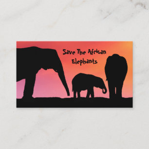 Die afrikanischen Elefanten gerettet Visitenkarte