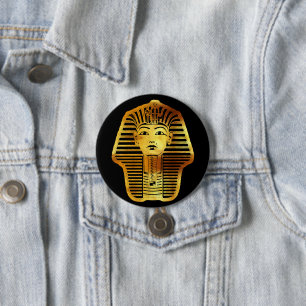 Die ägyptische Goldene Tutanchamun-Maske Button