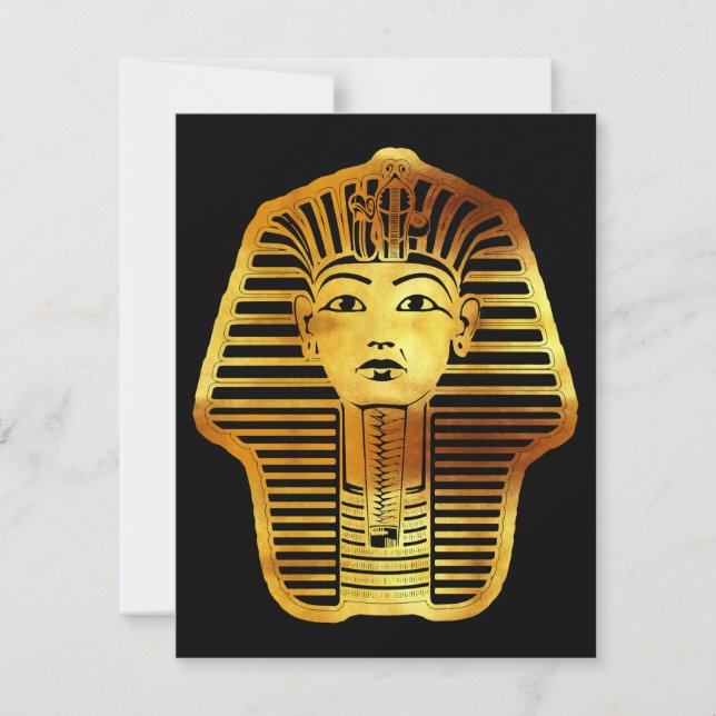 Die ägyptische Goldene Tutanchamun-Maske Mitteilungskarte (Vorderseite)