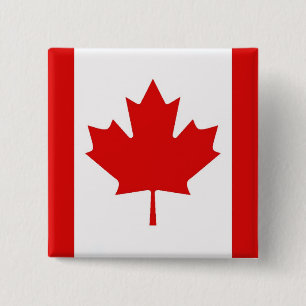 Die Ahornblattflagge von Kanada Button