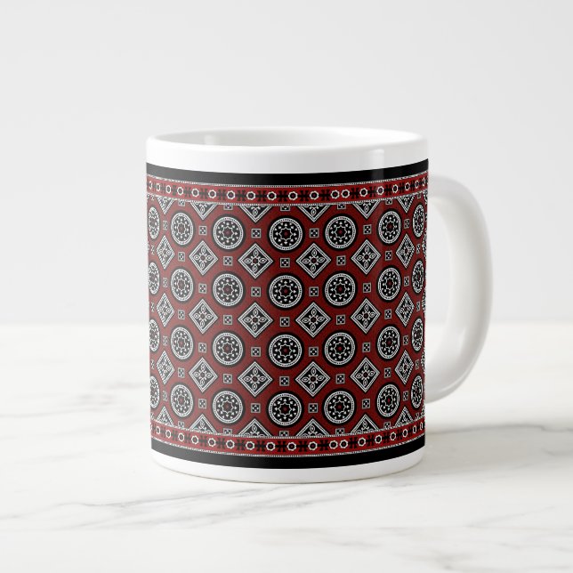 Die Ajrak-Tasse Jumbo-Tasse (Vorderseite Rechts)