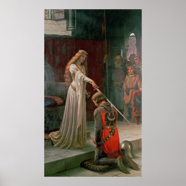 Die Akkolade von Edmund Blair Leighton, c. 1901 Poster (Vorne)