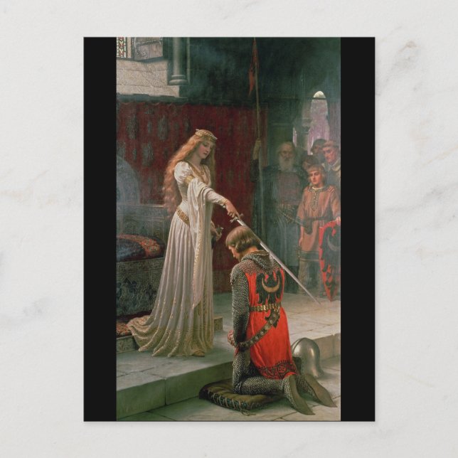 Die Akkolade von Edmund Blair Leighton, c. 1901 Postkarte (Vorderseite)