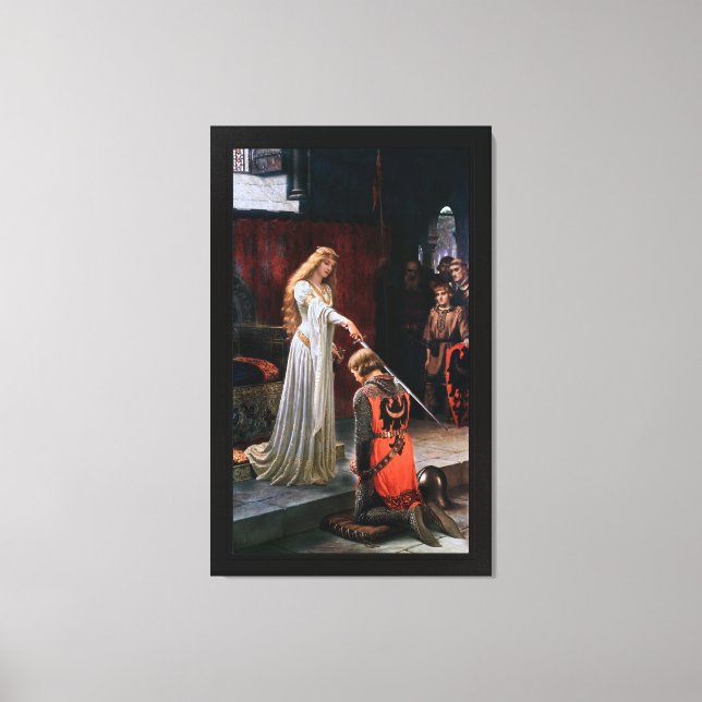 Die Akkolade von Edmund Blair Leighton Leinwanddruck (Vorderseite)