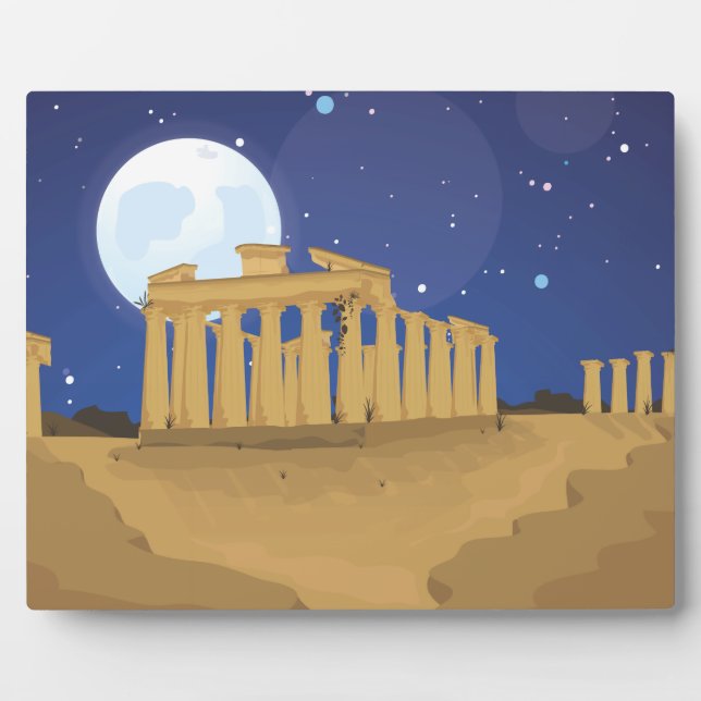 Die Akropolis des Athener Cartoon Fotoplatte (Vorderseite)