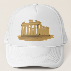 Die Akropolis des Athener Cartoon Truckerkappe
