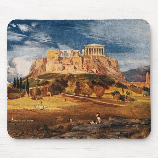 Die Akropolis Farban der landschaft Athens Mousepad (Vorne)