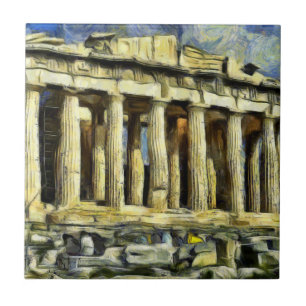 Die Akropolis in Athen Fliese