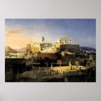 Die Akropolis von Athen Poster