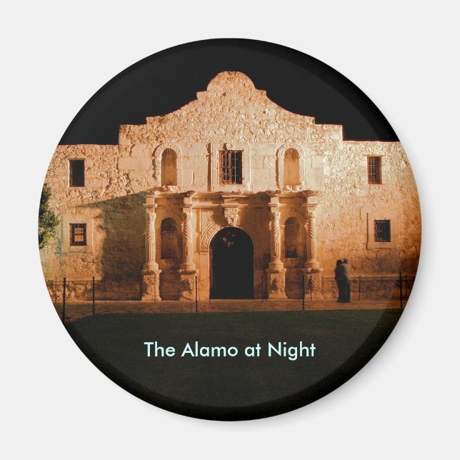 Die Alamo in der Nacht Magnet (Vorne)