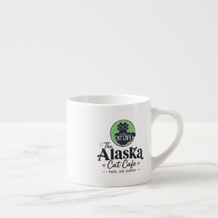 Die Alaska-Katzen-Café “Purr, Sip, Repeat” Espressotasse