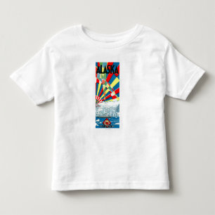 Die Alaska-Linie Dampfer-Plakat Kleinkind T-shirt