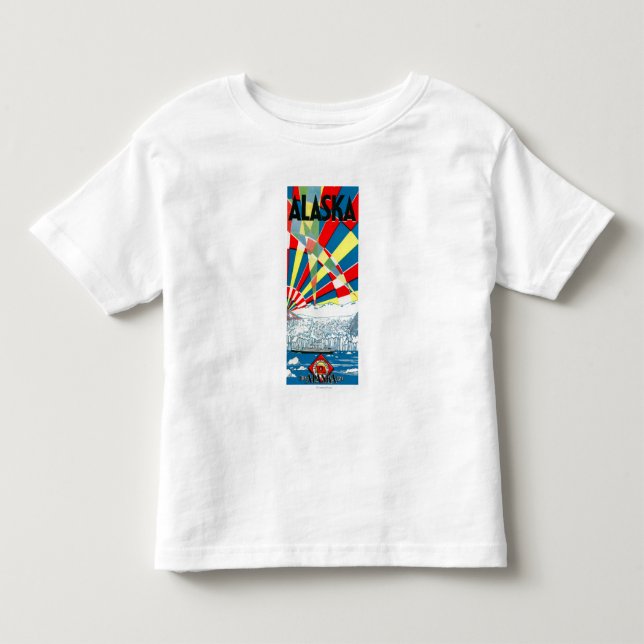Die Alaska-Linie Dampfer-Plakat Kleinkind T-shirt (Vorderseite)